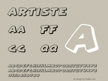 ☞Artiste Version 2.00; 2006; ttfautohint (v1.5);com.myfonts.easy.linotype.artiste.artiste.wfkit2.version.2JeV图片样张