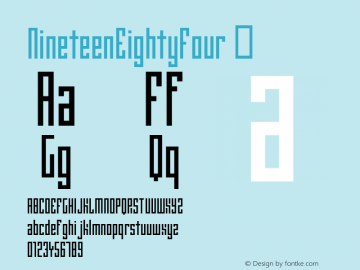 ☞NineteenEightyFour Fontographer 4.7 21 03 06 FG4M­0000001463;com.myfonts.easy.pretty.nineteen-eighty-four.nineteen-eighty-four.wfkit2.version.2yP1图片样张