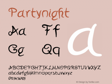 ☞Partynight Version 1.000; ttfautohint (v1.5);com.myfonts.easy.otto-maurer.partynight.regular.wfkit2.version.3ck7图片样张