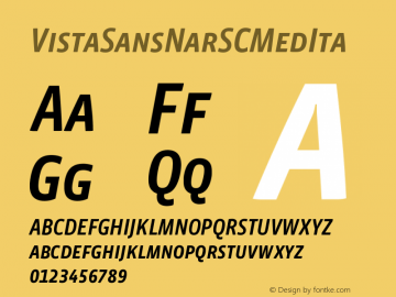 ☞VistaSansNarSCMedIta Version 001.000 2008; ttfautohint (v1.5);com.myfonts.easy.emigre.vista-sans-narrow.sc-med-italic.wfkit2.version.32Wp图片样张