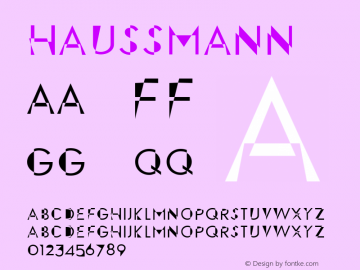 ☞Haussmann Version 1.001;com.myfonts.easy.la-goupil.haussmann.regular.wfkit2.version.3Du2图片样张