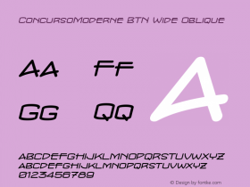 ConcursoModerne BTN Wide Oblique Version 1.00图片样张