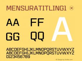 ☞MensuraTitling1 Version 001.001 ;com.myfonts.easy.graviton.mensura-titling.1.wfkit2.version.438R图片样张