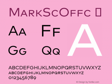 ☞Mark SC Offc Version 7.504; 2013; Build 1021;com.myfonts.easy.fontfont.mark.sc-offc-regular.wfkit2.version.4453图片样张