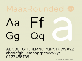 ☞MaaxRounded Version 1.000;com.myfonts.easy.gautier.maax-rounded.regular.wfkit2.version.453j图片样张