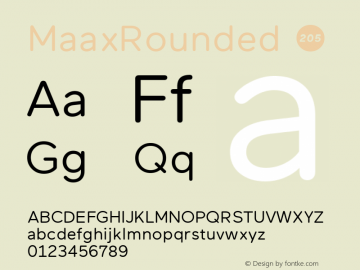 ☞MaaxRounded Version 1.000;com.myfonts.easy.gautier.maax-rounded.regular.wfkit2.version.453j图片样张