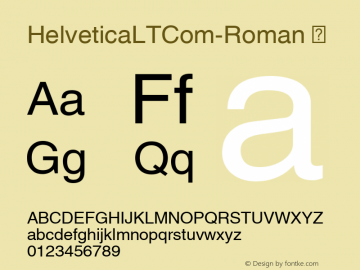 ☞Helvetica LT Com Version 1.40;com.myfonts.easy.linotype.helvetica.com.wfkit2.version.3GKL图片样张