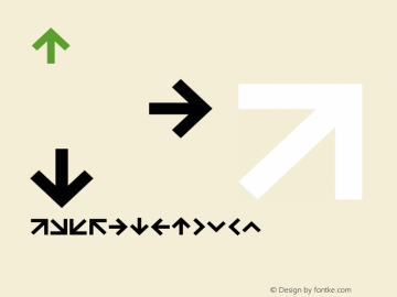 ☞Iconized Arrows Version 1.000;com.myfonts.heimatdesign.iconized.arrows.wfkit2.4373图片样张