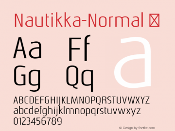 ☞Nautikka Normal Version 1.000;PS 001.000;hotconv 1.0.70;makeotf.lib2.5.58329;com.myfonts.easy.sea-types.nautikka.normal.wfkit2.version.4hJy图片样张