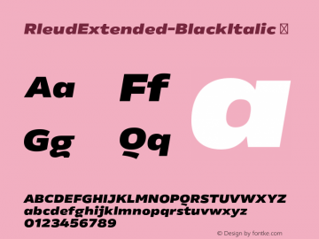 ☞RleudExtended-BlackItalic 2014 Version 1.01;com.myfonts.easy.stawix.rleud.extended-black-italic.wfkit2.version.47gH图片样张