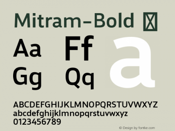 ☞Mitram Bold Version 1.000; ttfautohint (v1.5);com.myfonts.easy.jam-type-design.mitram.bold.wfkit2.version.4LWA图片样张