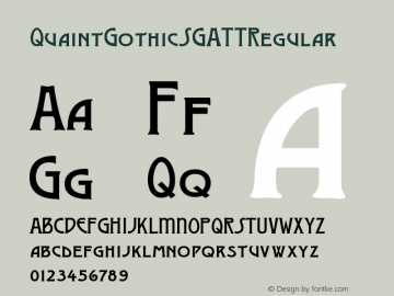 ☞QuaintGothicSGA TT Regular Version 2.600; ttfautohint (v1.5);com.myfonts.easy.spiecegraphics.quaint-gothic-sg.quaint-gothic-sga-regular.wfkit2.version.29YR图片样张