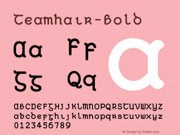 ☞Teamhair-Bold Version 3.003;com.myfonts.everson.teamhair.bold.wfkit2.3C3Y图片样张