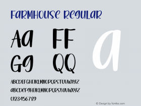 Farmhouse Version 1.001;Fontself Maker 3.5.2图片样张