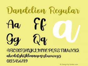 Dandelion Version 1.005;Fontself Maker 3.5.4图片样张