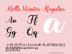 Hello Winter Version 1.005;Fontself Maker 3.5.4图片样张