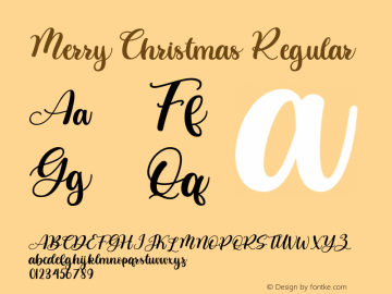 Merry Christmas Version 1.009;Fontself Maker 3.5.4图片样张