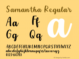 Samantha Version 1.004;Fontself Maker 3.5.4图片样张