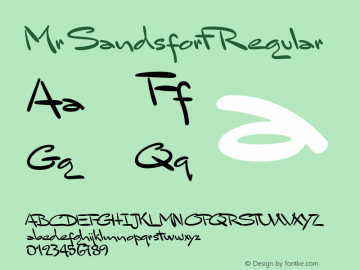 Mr Sandsfort Regular OTF 1.0;PS 001.000;Core 116;AOCW 1.0 161图片样张