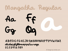 Mangatha Version 1.00;December 17, 2021;FontCreator 11.5.0.2430 64-bit图片样张