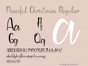 Peaceful Christmas Version 1.00;September 29, 2021;FontCreator 13.0.0.2683 64-bit图片样张