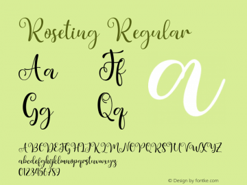 Roseting-Regular Version 1.000图片样张