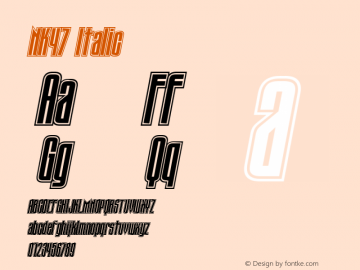 NK47 Italic Version 1.00 2005 initial release图片样张