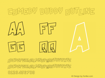 Comedy Buddy Outline Version 1.004;Fontself Maker 3.5.4图片样张