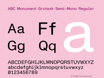 ABC Monument Grotesk Semi-Mono Regular Version 2.002 | web-otf图片样张