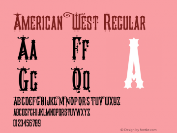 American West Regular Version 1.0 Extracted by ASV http://www.buraks.com/asv图片样张