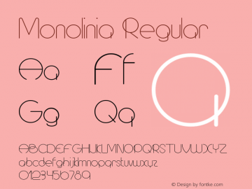 Monolinia Version 1.00;October 1, 2021;FontCreator 13.0.0.2683 64-bit图片样张