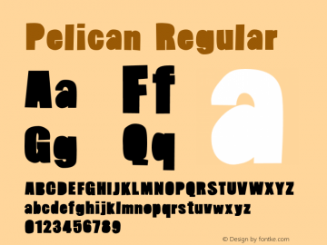 Pelican-Bold Version 001.000图片样张