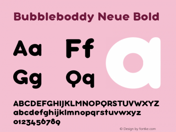 Bubbleboddy Neue Bold Version 1.000图片样张