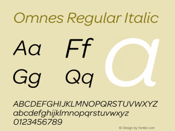 Omnes Regular Italic 001.000图片样张