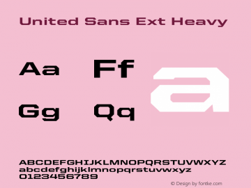 UnitedSansExt-Heavy Version 1.101;PS 001.001;hotconv 1.0.38图片样张