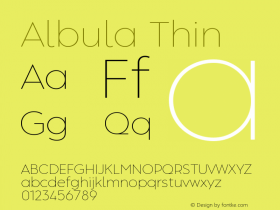 Albula-Thin Version 1.000;hotconv 1.0.109;makeotfexe 2.5.65596图片样张