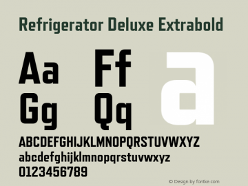 Refrigerator Deluxe Extrabold Version 2.008;hotconv 1.0.109;makeotfexe 2.5.65596图片样张