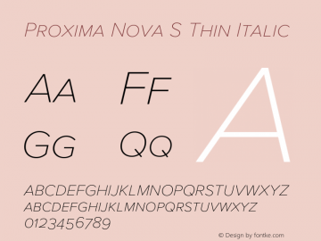 Proxima Nova S Thin It Version 3.005;PS 003.005;hotconv 1.0.88;makeotf.lib2.5.64775图片样张