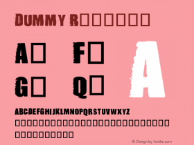 DUMMY Regular Version 1.50 Font Sample