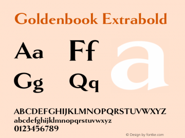 Goldenbook Extrabold Version 2.011图片样张