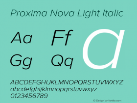 Proxima Nova Light It Version 3.005图片样张