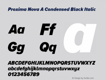 Proxima Nova A Cond Black It Version 3.005图片样张