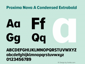 Proxima Nova A Cond Extrabold Version 3.005图片样张