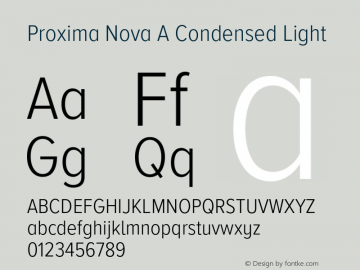 Proxima Nova A Cond Light Version 3.005图片样张