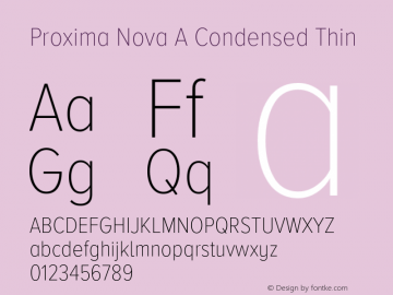 Proxima Nova A Cond Thin Version 3.005图片样张