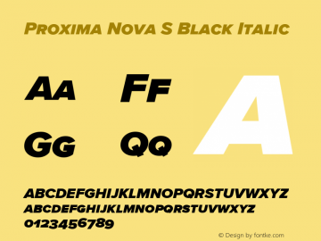 Proxima Nova S Black It Version 3.005图片样张