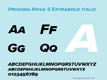 Proxima Nova S Extrabold It Version 3.005图片样张