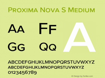 Proxima Nova S Medium Version 3.005图片样张
