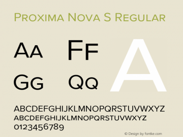 Proxima Nova S Version 3.005图片样张