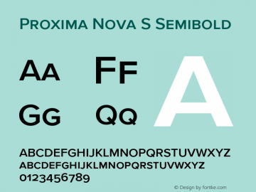 Proxima Nova S Semibold Version 3.005图片样张